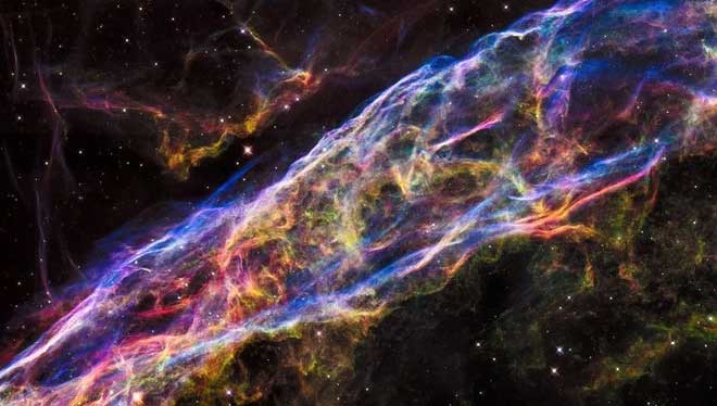 Veil nebula-Hubble Space Telescope